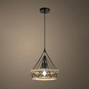 Rustic Hemp Rope Pendant Light Fixture In Brown - Vintage Wrapped Hanging Lamp With 1 Bulb / A