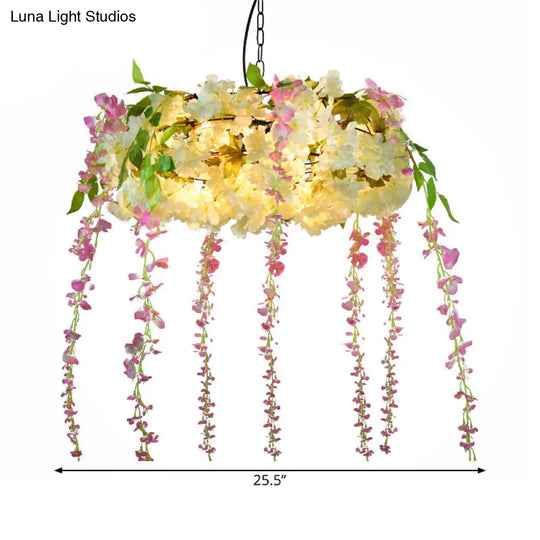Rustic Pendant Lamp With Artistic Plant Design And Colorful Options - Perfect For Cafes Homes