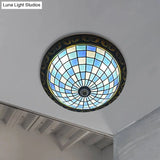 Rustic Stained Glass Sunflower Ceiling Light In Multicolor Options For Dining Room Tiffany Décor