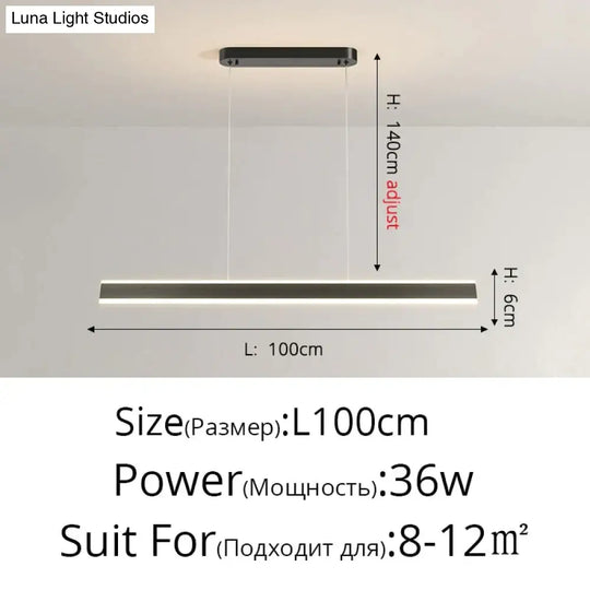 Salix V - Modern Minimalist Led Dimmable Bar Pendant Light Pendant