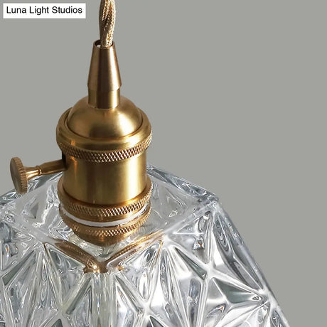 Scalloped Glass Pendant Light For Simple Dining Room Elegance