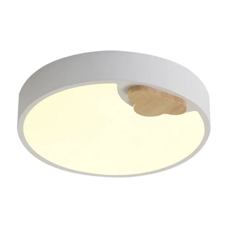 Scandinavian Acrylic Ceiling Light Fixture: White Led Round Flush Mount Lamp 16/19.5 Width