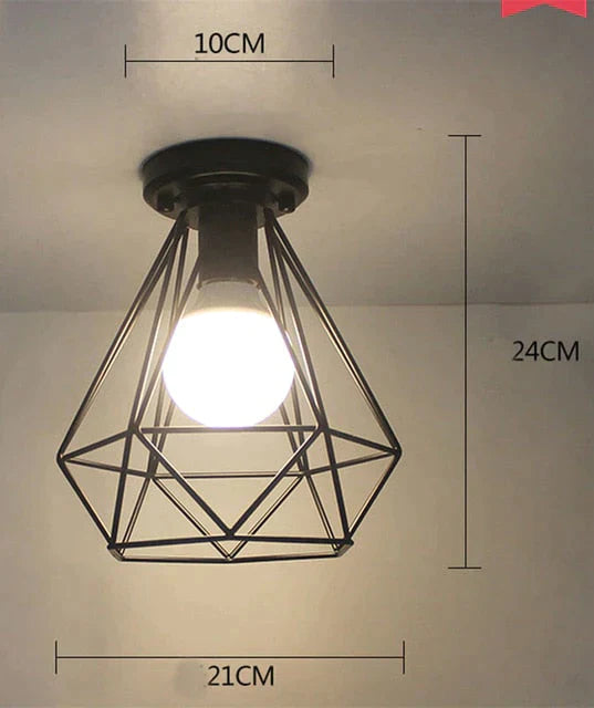 Scarlett Vintage Industrial Iron Cage Led Ceiling Lights 03 Ceiling