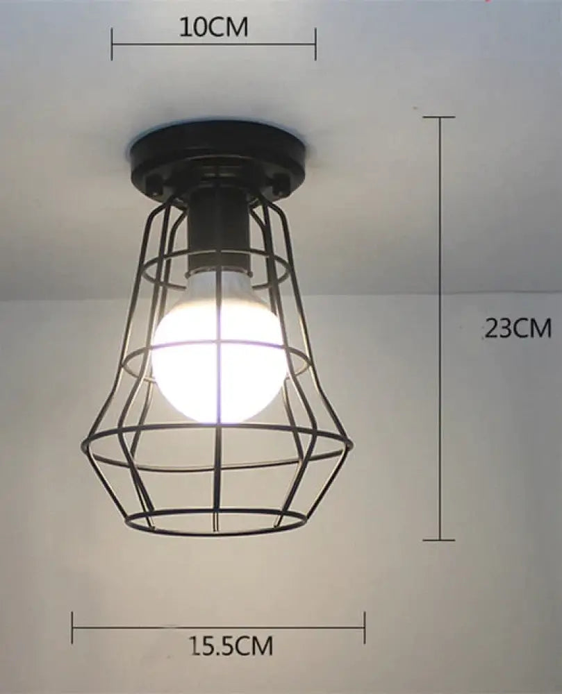 Scarlett Vintage Industrial Iron Cage Led Ceiling Lights 19 Ceiling