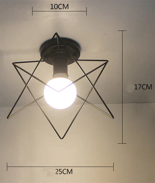 Scarlett Vintage Industrial Iron Cage Led Ceiling Lights Ceiling