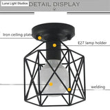 Scarlett Vintage Industrial Iron Cage Led Ceiling Lights Ceiling