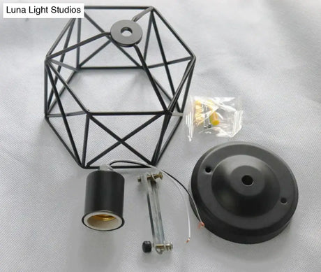 Scarlett Vintage Industrial Iron Cage Led Ceiling Lights Ceiling