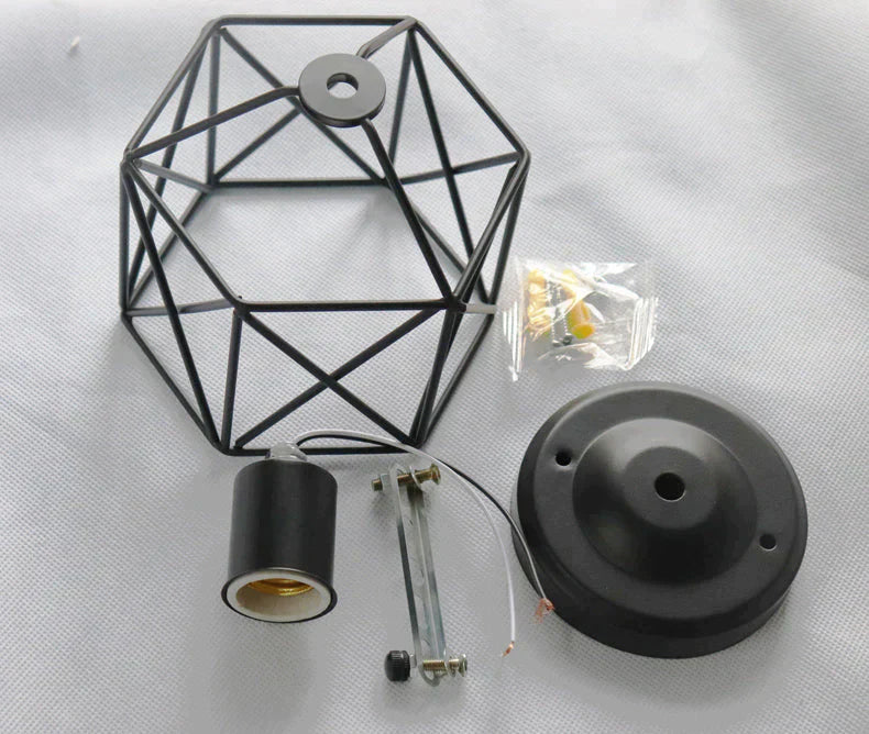 Scarlett Vintage Industrial Iron Cage Led Ceiling Lights Ceiling