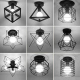 Scarlett Vintage Industrial Iron Cage Led Ceiling Lights Ceiling
