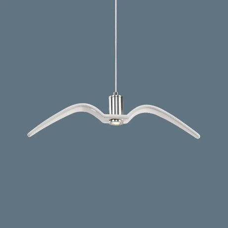 Seagull Resin Suspension Pendant Ceiling Light: Artistic Single-Bulb Fixture For Restaurants White /