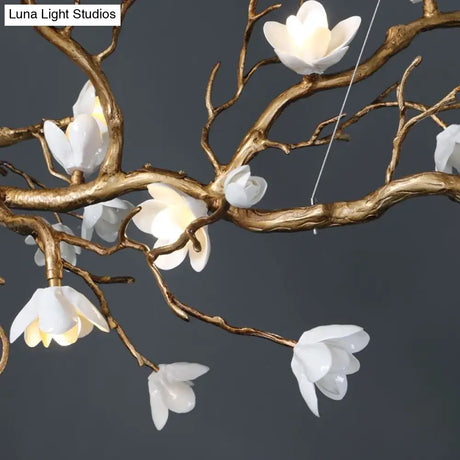 Seraphina Nordic Branch LED Chandelier Dimmable Chrome Pendant Light chandelier