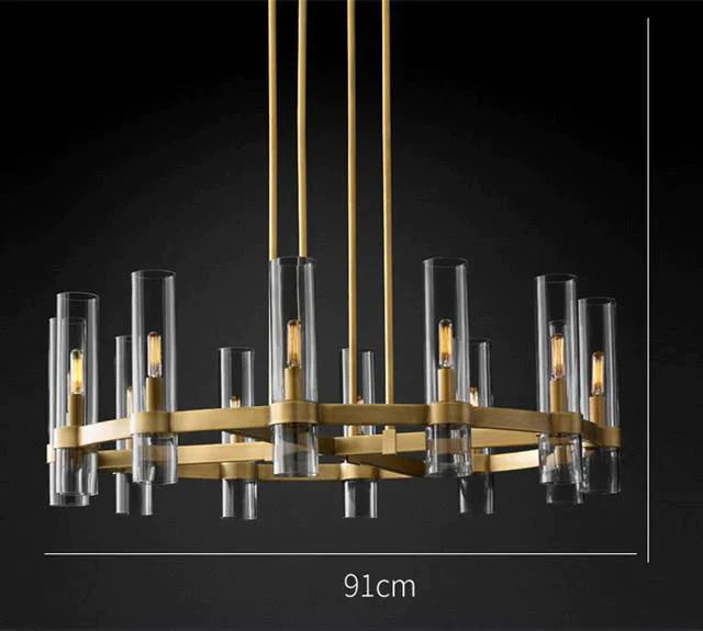 Serenity – runder Kronleuchter aus klarem Glas von American Loft Lighting