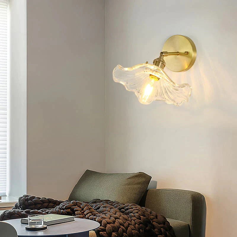 Sherri - Retro Kupferblume | Wandlampe