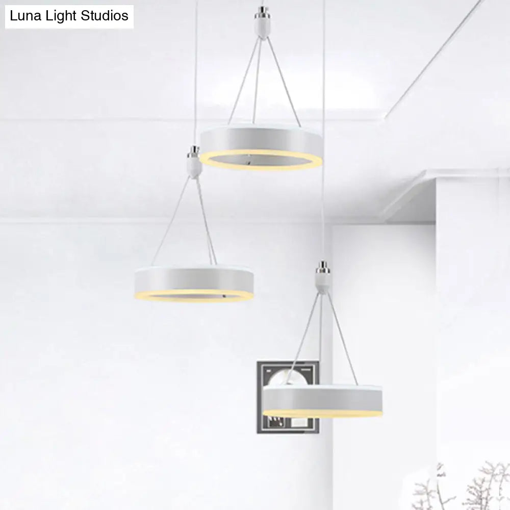 Silver Minimalist Acrylic Pendant Cluster Ceiling Light - Elegant Dining Room Decoration
