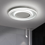 Simple 2 - Loop Acrylic Ceiling Light Led Flush Lamp For Bedroom - 18’/23’ Width Mountable