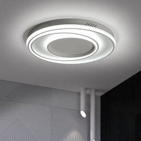 Simple 2 - Loop Acrylic Ceiling Light Led Flush Lamp For Bedroom - 18’/23’ Width Mountable