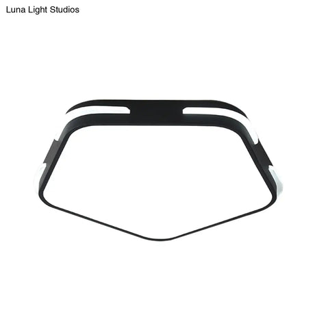 Simple Acrylic Pentagon Ceiling Light For Living Room Flush Mount