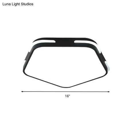Simple Acrylic Pentagon Ceiling Light For Living Room Flush Mount