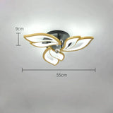Simple And Modern Led Ceiling Lamp Atmospheric Household Crystal Lotus Flower Shape Warm Bedroom