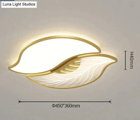 Simple Ceiling Lamp Master Bedroom Room Dining Study Balcony Led Living Gold / Dia45Cm White Light