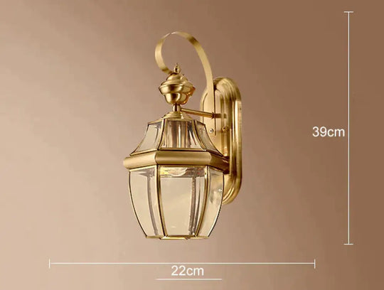 Simple Country Style of Outdoor Copper Wall Lamp L Copper Wall Lamps