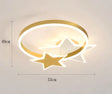 Simple Creative Copper Led Ceiling Lamp White Light