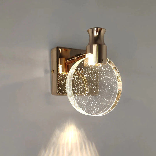 Einfache Kristall-LED-Wandleuchte für Badezimmer und Schlafzimmer