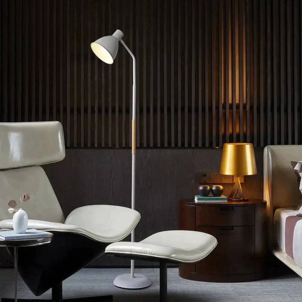 Simple Led Living Room Floor Lamp Study Bedside Lamp Bedroom Floor Lamp White / Trichromatic light Floor Lamps