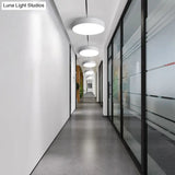 Simple Metal Round Flush Mount Ceiling Light With Led Ideal For Offices Acrylic Diffuser Included