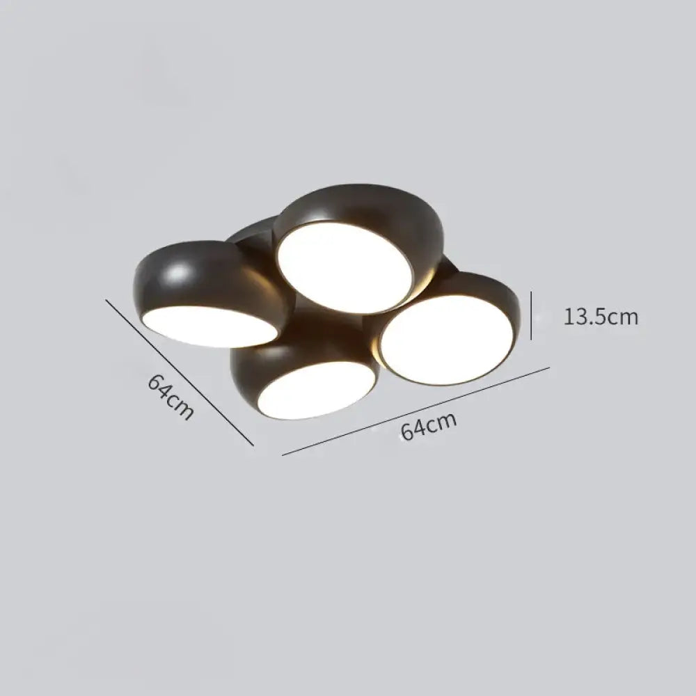Simple Modern Atmosphere Living Room Bedroom Ceiling Lamp Black / 4 heads / Tri-color light Ceiling