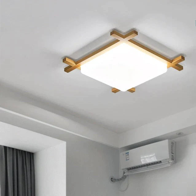 Simple Modern Corridor Corridor Square Log LED Living Room Lamps Ceiling