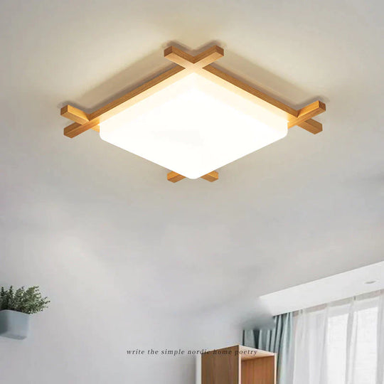 Simple Modern Corridor Corridor Square Log LED Living Room Lamps Ceiling