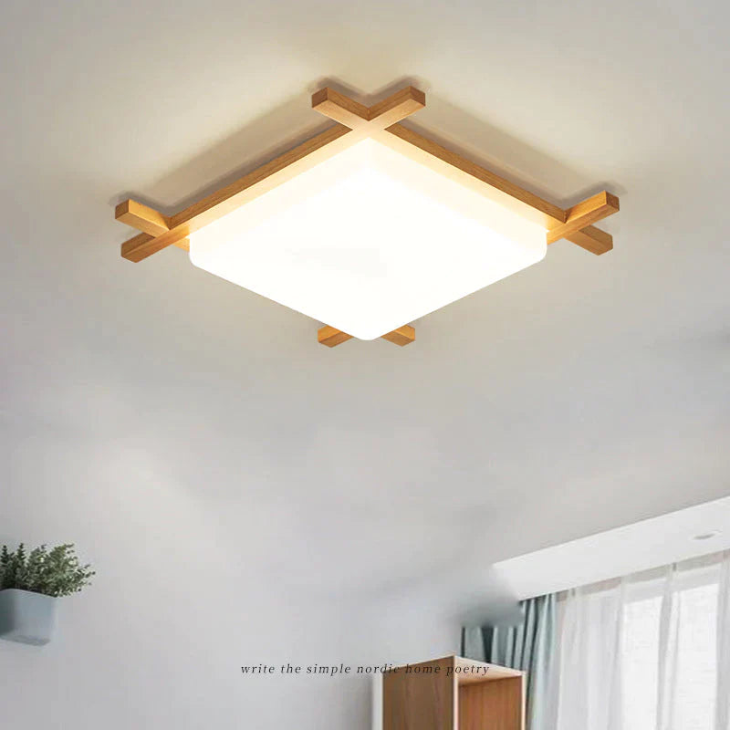 Simple Modern Corridor Square Log Led Living Room Lamps Ceiling