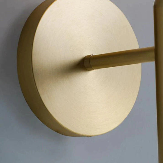 Einfache nordische moderne Schlafzimmer-Nachttischlampe aus Kupfer