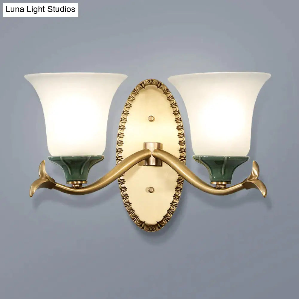 Simple Retro Staircase Lamp Bedroom Bedside Copper Wall Double / Without Light Source Lamps