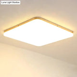 Simple & Slim Beige Led Ceiling Light In Square/Rectangle Shape For Living Room -