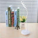 Simple Style Led Desk Lamp With Touch-Sensitive Silicone Hose - Ideal For Study And Reading White