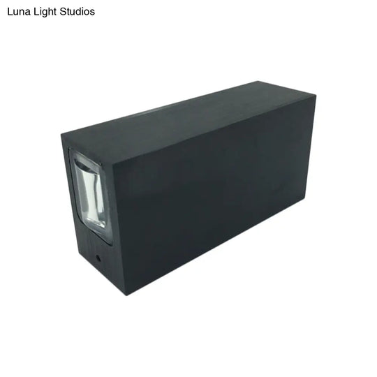 Simple Style Metallic Wall Sconce Light - 2 Lights Black Finish Warm/White Lighting For Hotel