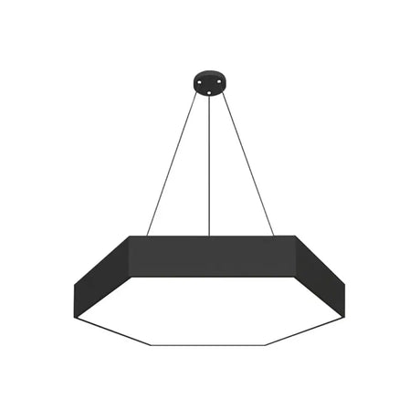 Simple Style Round Acrylic Pendant Light W/Led - Black Suspension Lamp For Restaurant