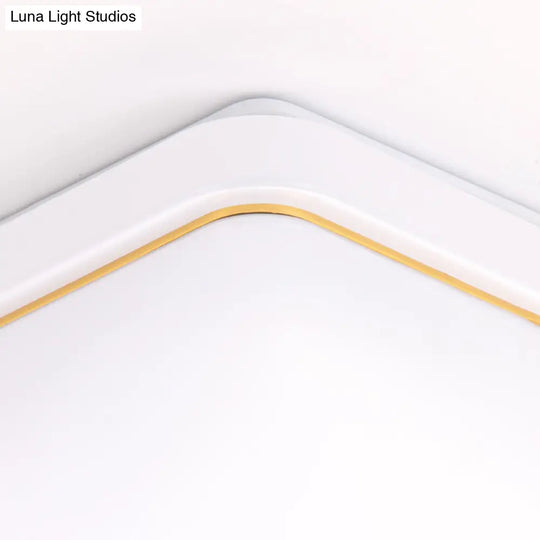 Simplicity Acrylic Ceiling Flush Mount Light For Living Room - Square Design
