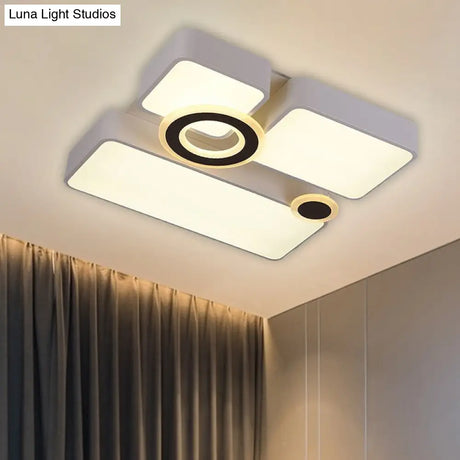 Simplicity Acrylic Led Ceiling Light - White 3 Color Options 24.5’/35.5’/43’ Sizes