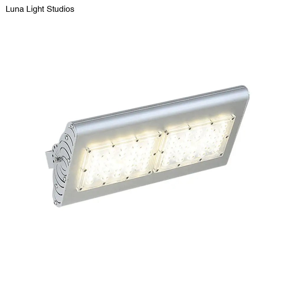 Simplicity Aluminum Led Spotlight Wall Sconce In Silver For Courtyard Lighting