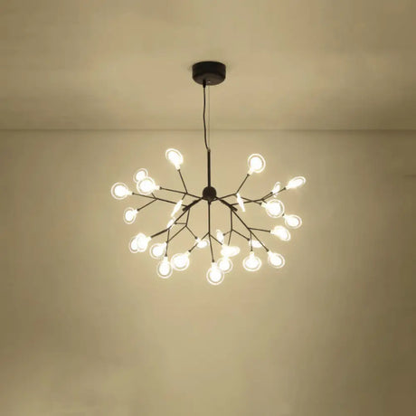Simplicity Leaf Chandelier Lamp: Acrylic Living Room Pendant With Led Drop And Branch-Like Design
