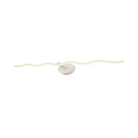 Simplicity Led Acrylic Wall Sconce Vanity Light 18/26.5 L White Wave Design For Bathroom
