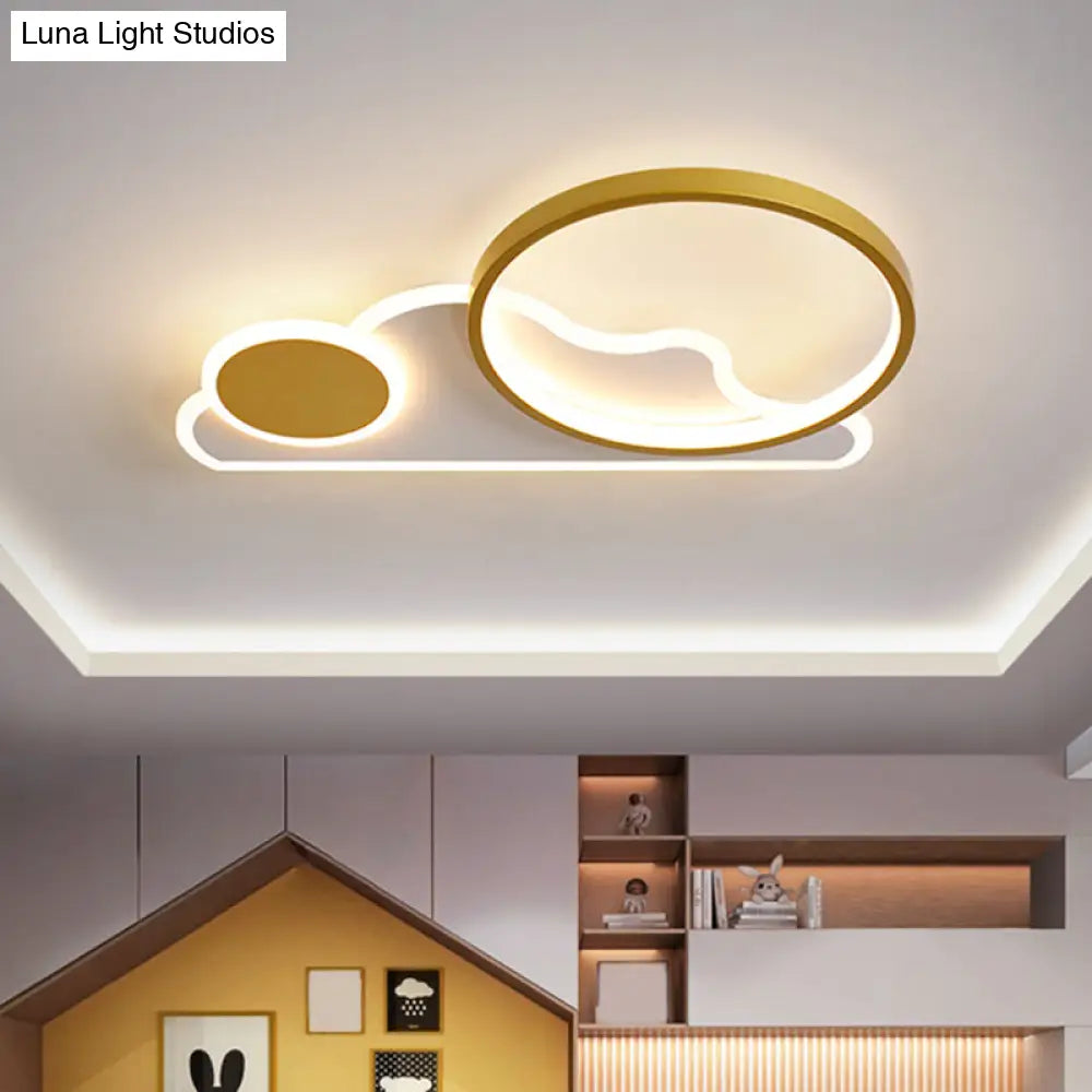 Simplicity Led Flush Ceiling Light For Bedroom And Living Room - Cloud Circle Design
