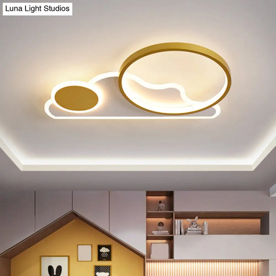 Simplicity Led Flush Ceiling Light For Bedroom And Living Room - Cloud Circle Design