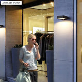 Simplicity Led Metal Solar Sconce Light: Rectangular Black Wall Mount Lamp For Patio