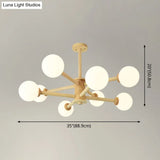 Simplicity Modern Beige Wood Hanging Light With White Frosted Glass Shade For Living Room & Bedroom