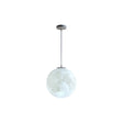 Simplicity Nordic Style Moon Hanging Pendant Light: Plastic Ceiling Fixture For Bedroom - 1-Light
