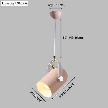 Simplicity Style Metal Pendant Light Kit For Clothes Shop With Handle Hanging Fixture